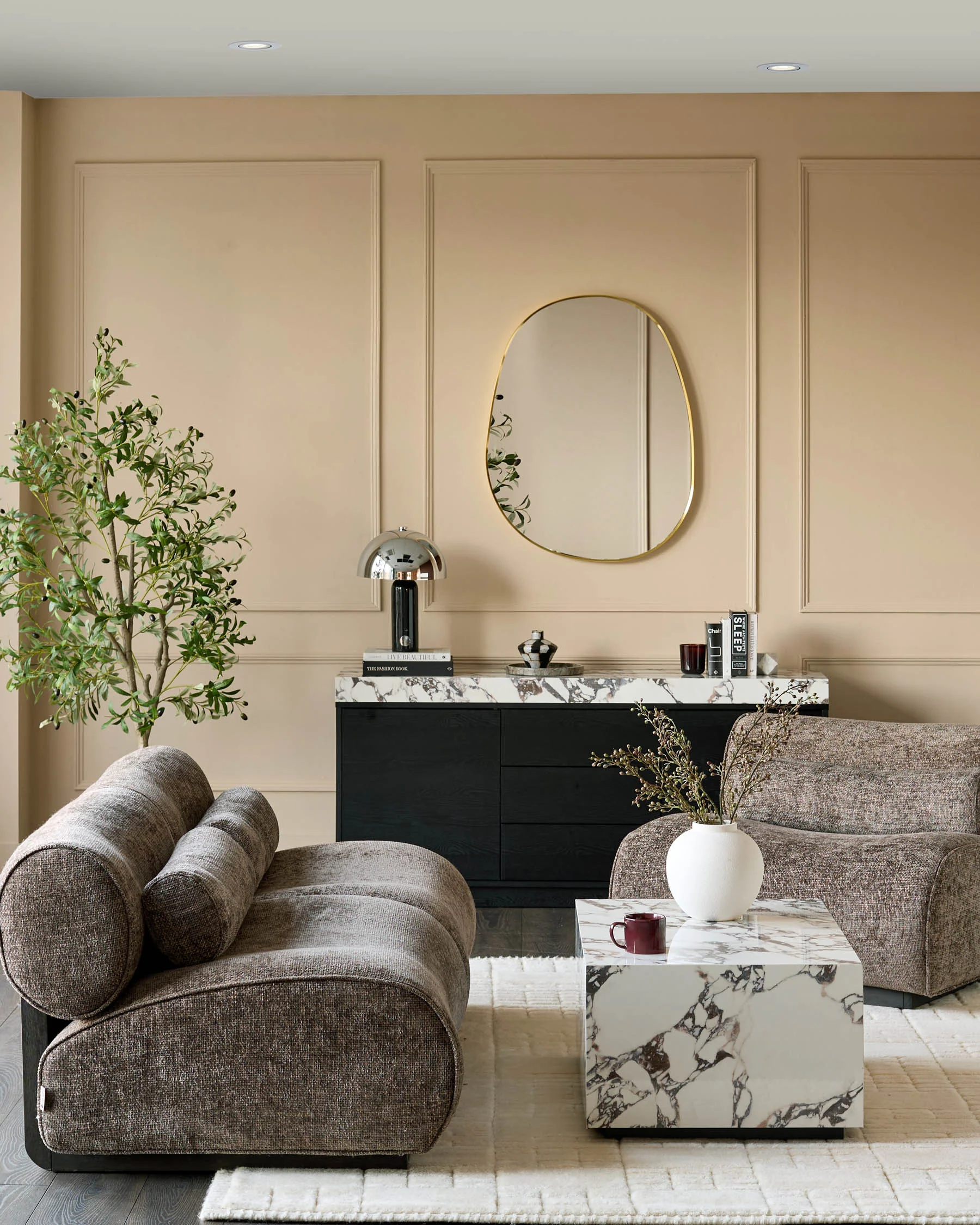 Sofia mocha fabric accent chair - Image 4