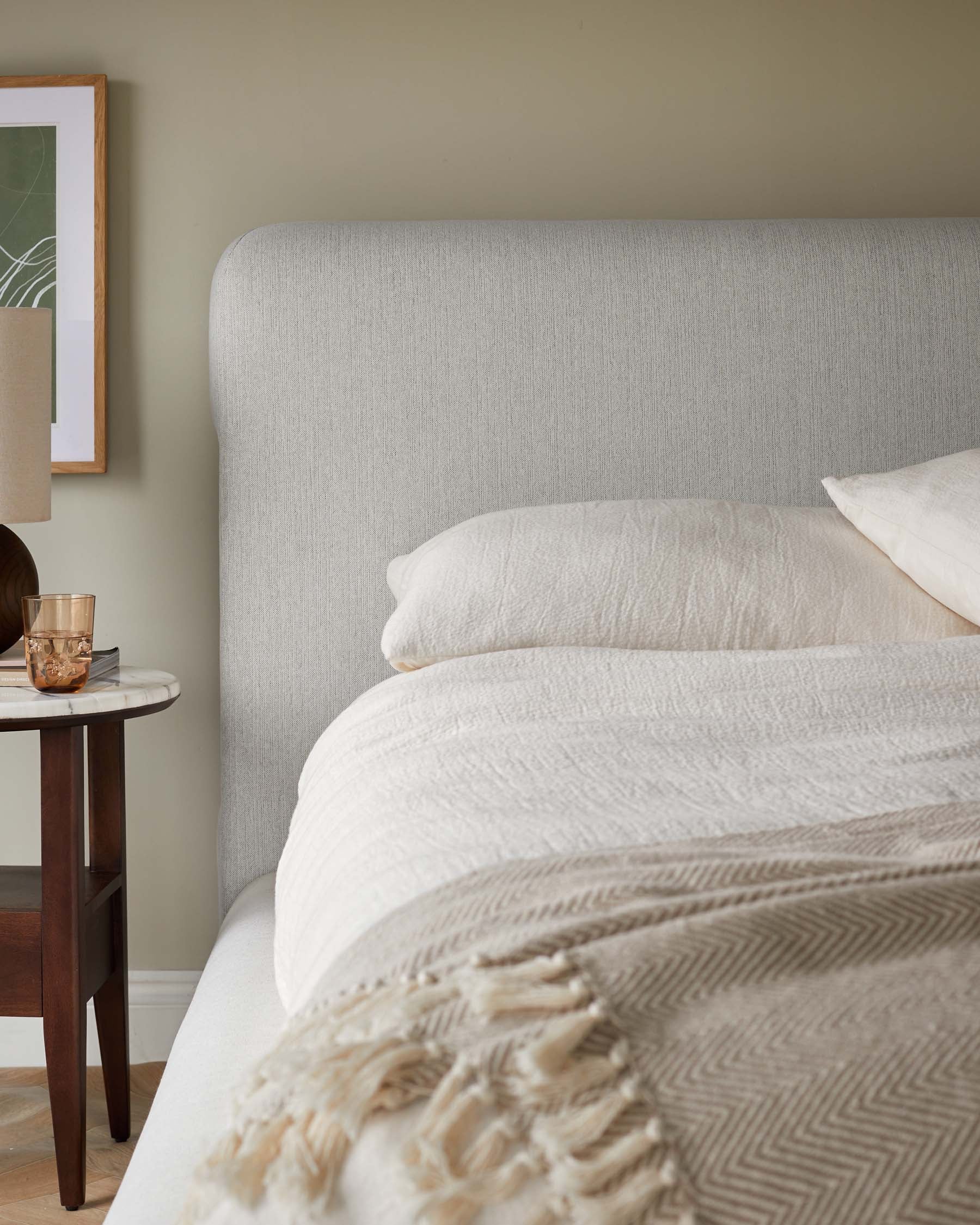 Taylor ivory dual tone fabric double ottoman storage bed - Image 7