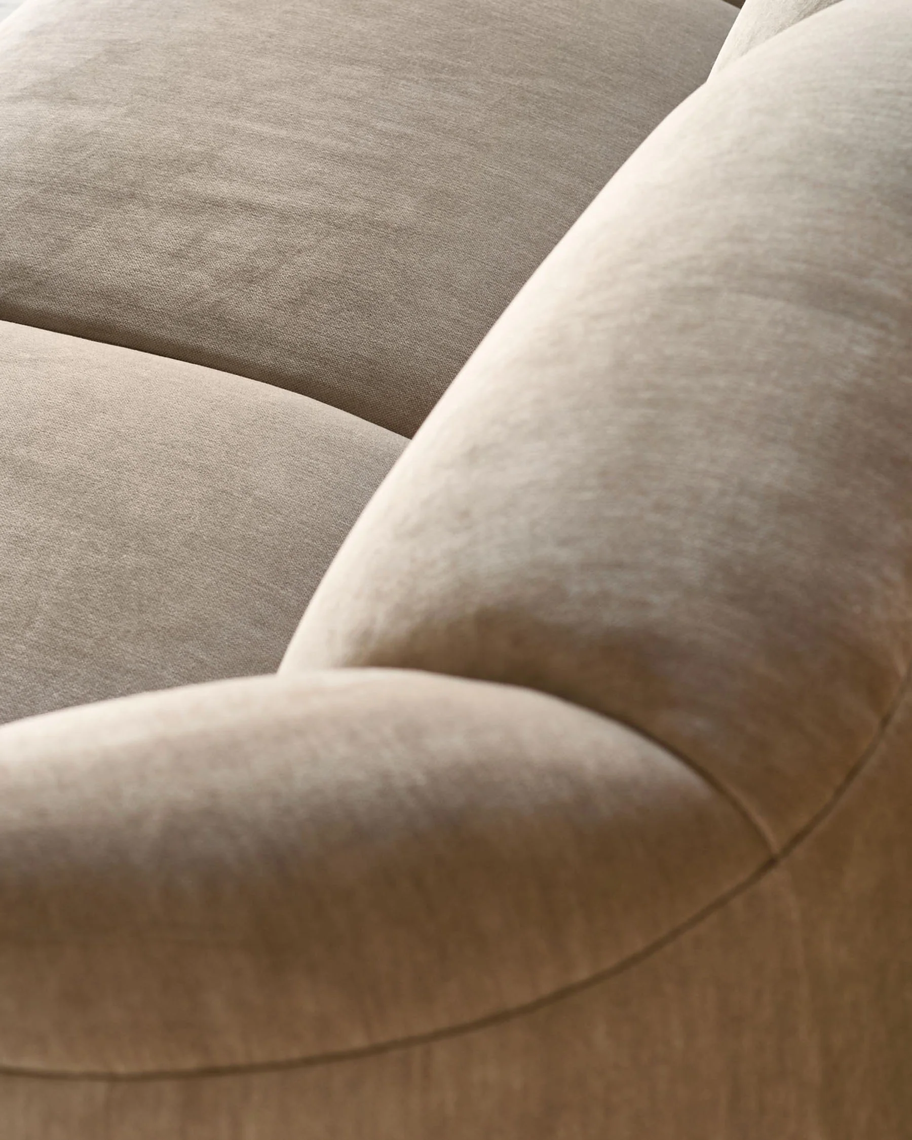 Teagan champagne fabric 2 seater sofa - Image 6