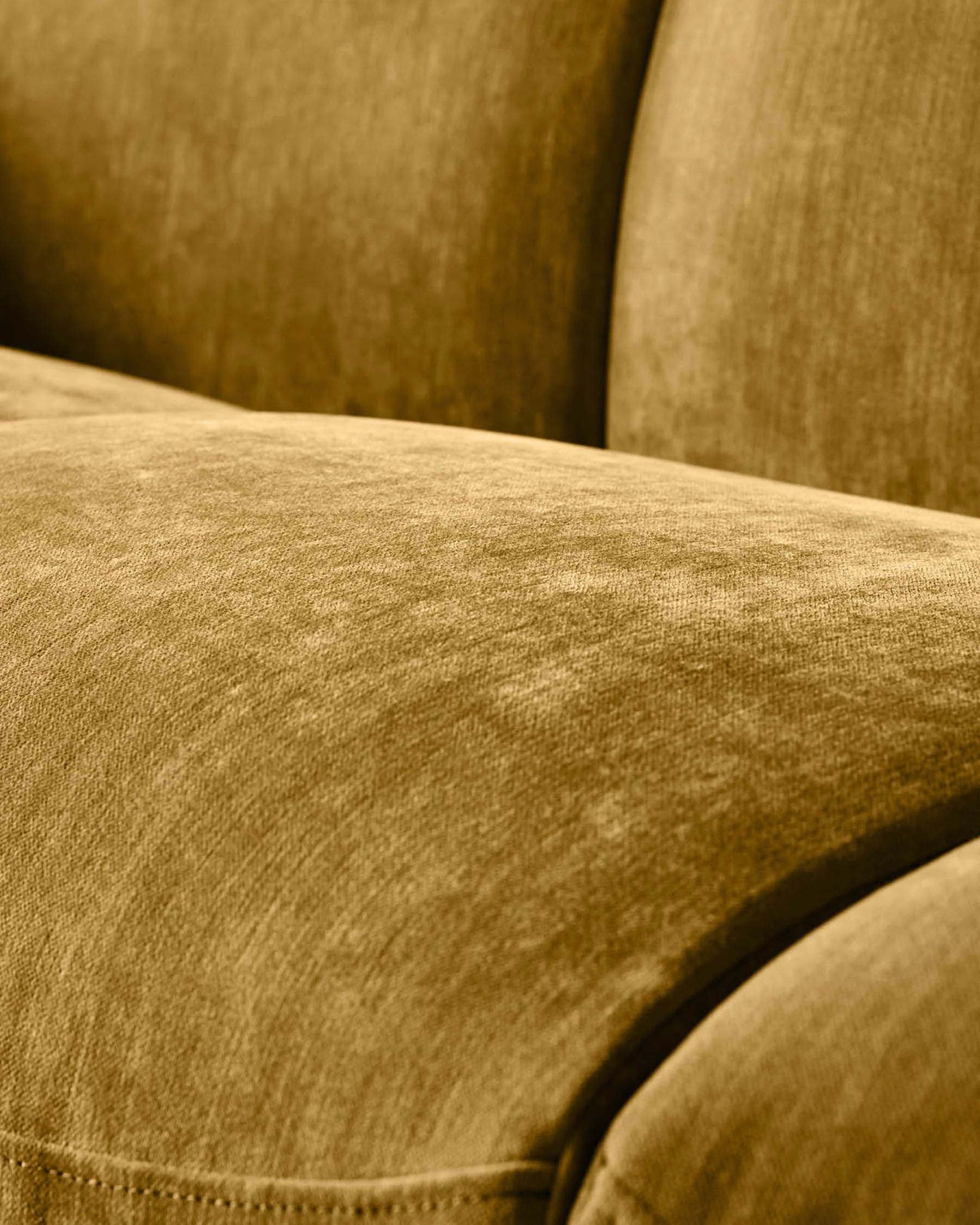Teagan ochre fabric 2 seater sofa - Image 6