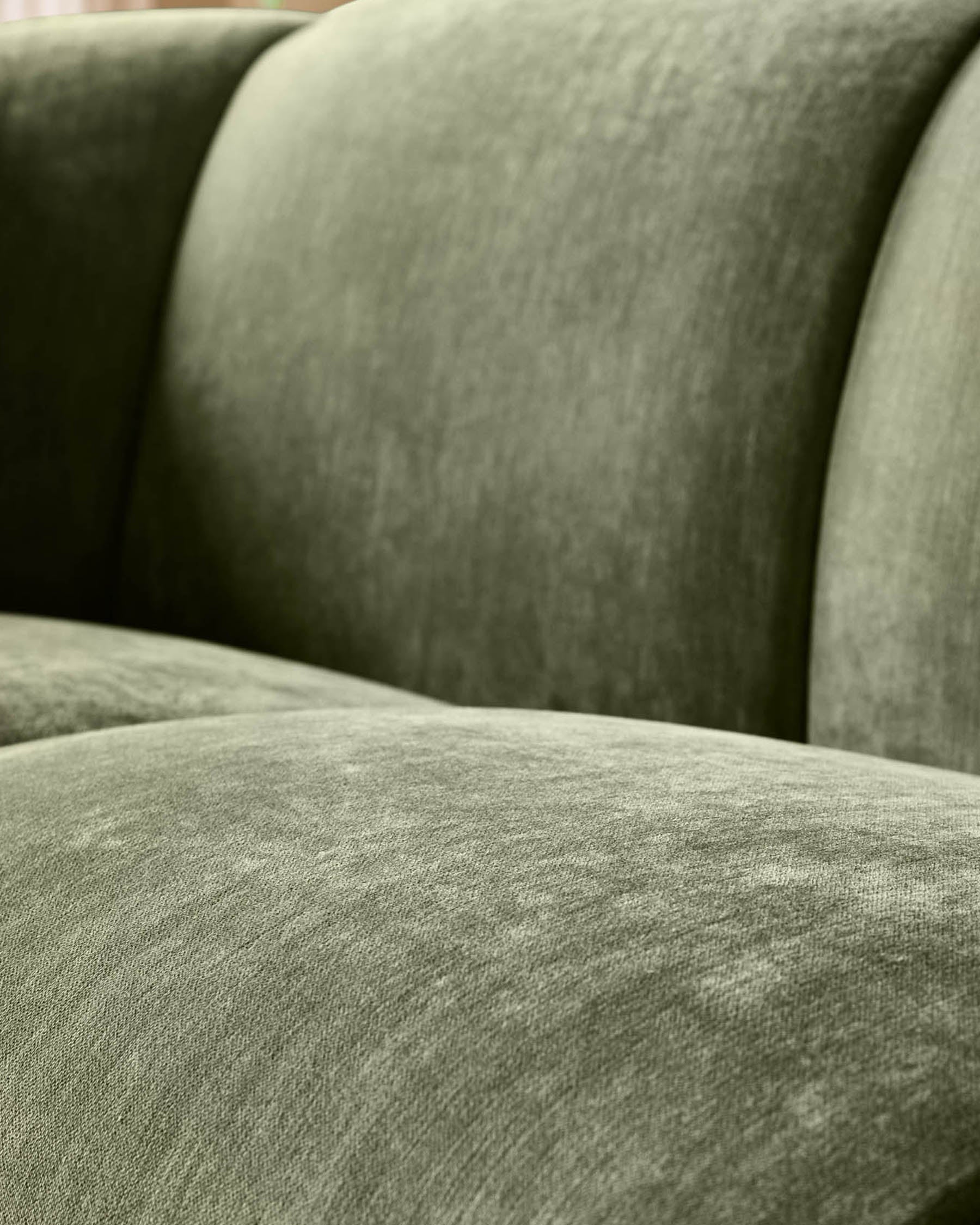Teagan olive green fabric 2 seater sofa - Image 5