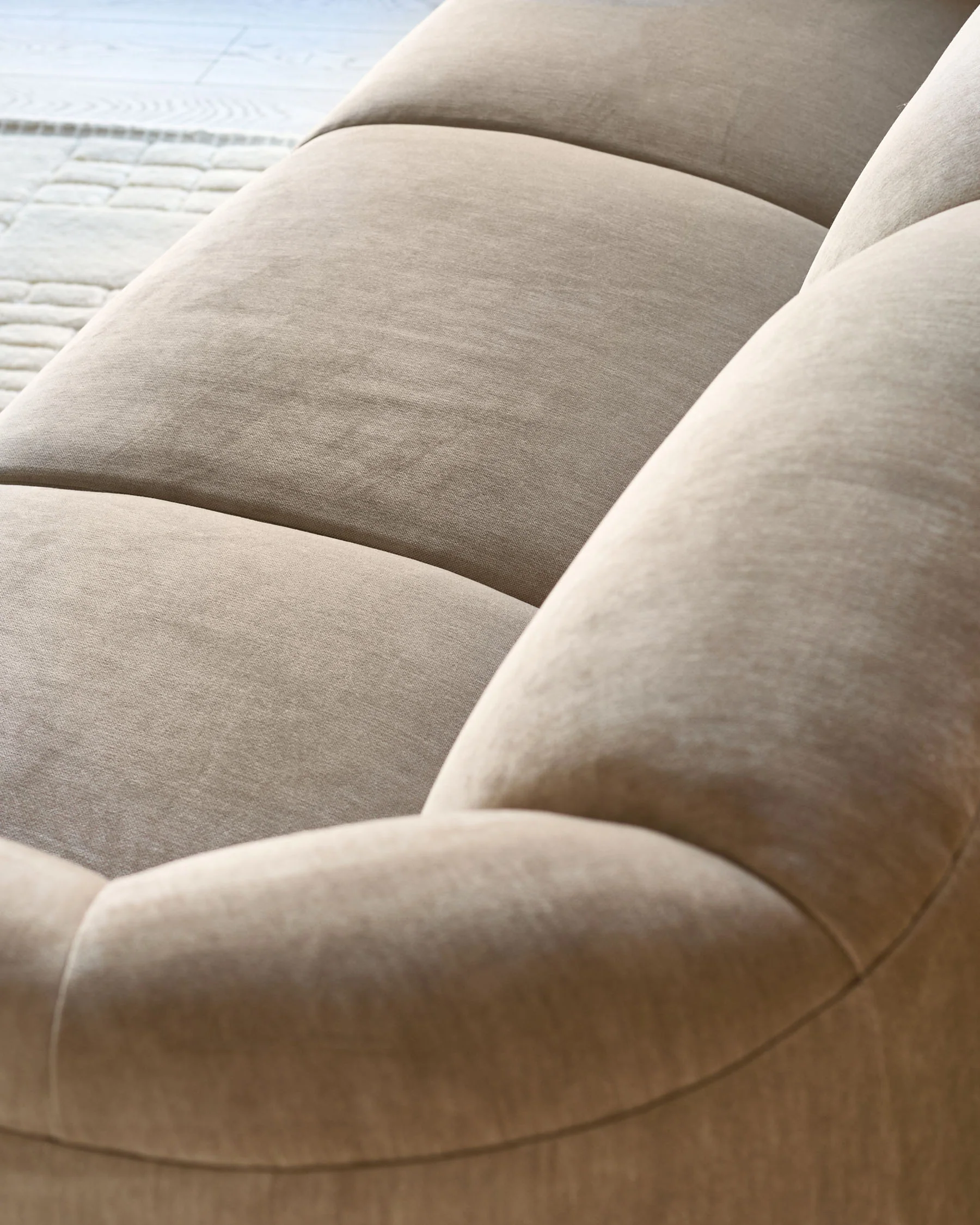 Teagan champagne fabric 3 seater sofa - Image 8