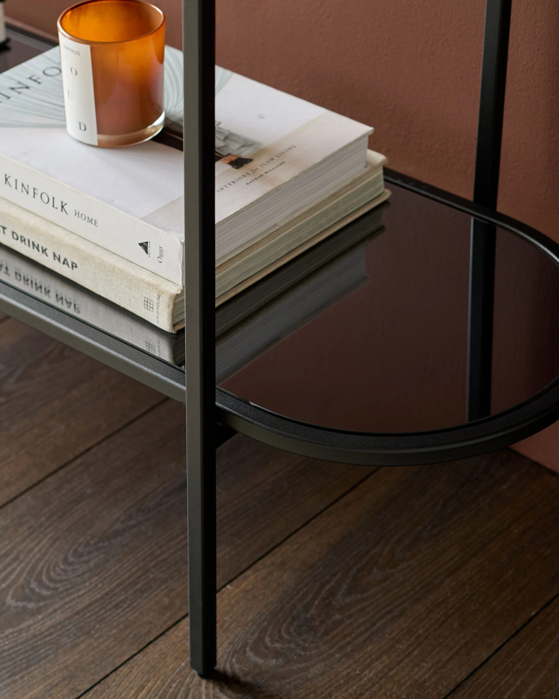 Thea Black Smoked Mirror Console Table - Image 4