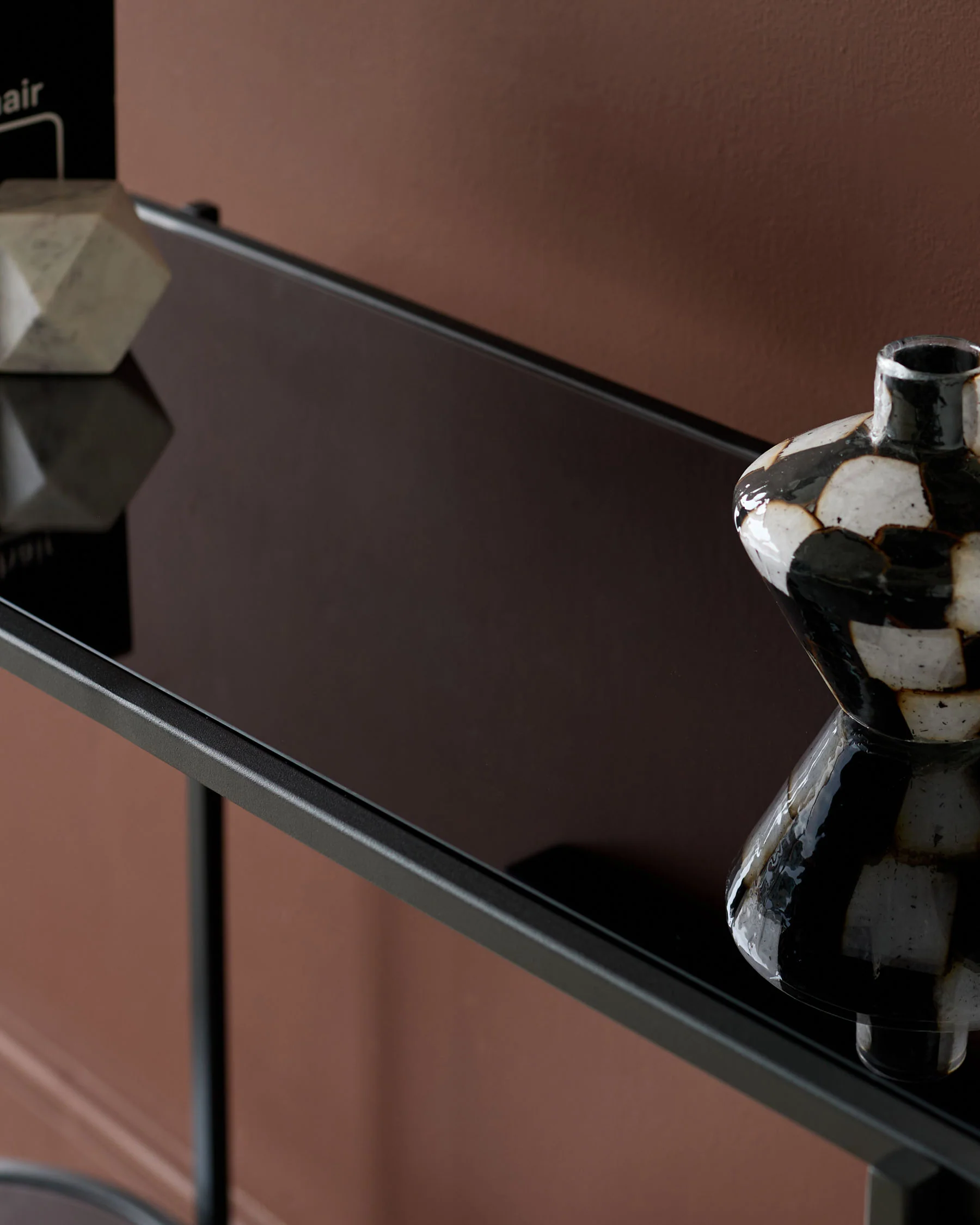 Thea Black Smoked Mirror Console Table - Image 6