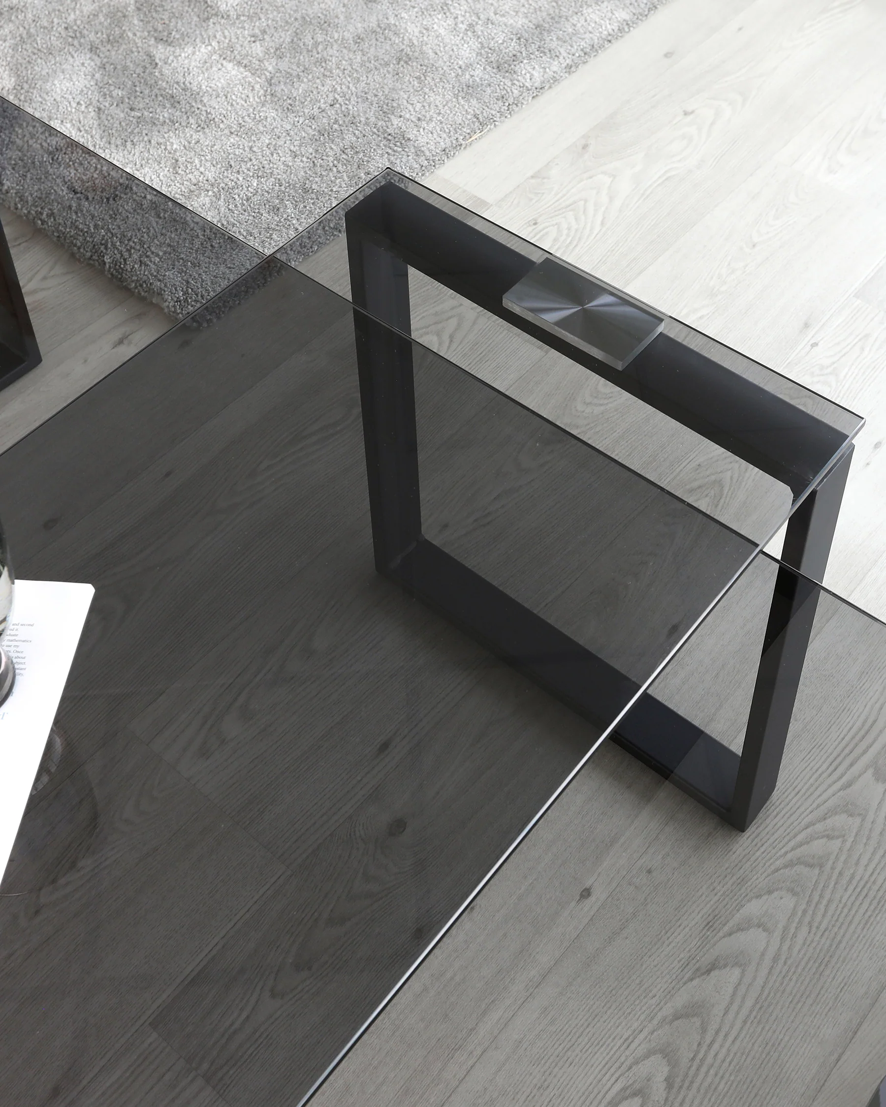 Tiva Smoked Glass Coffee Table Set - Image 4
