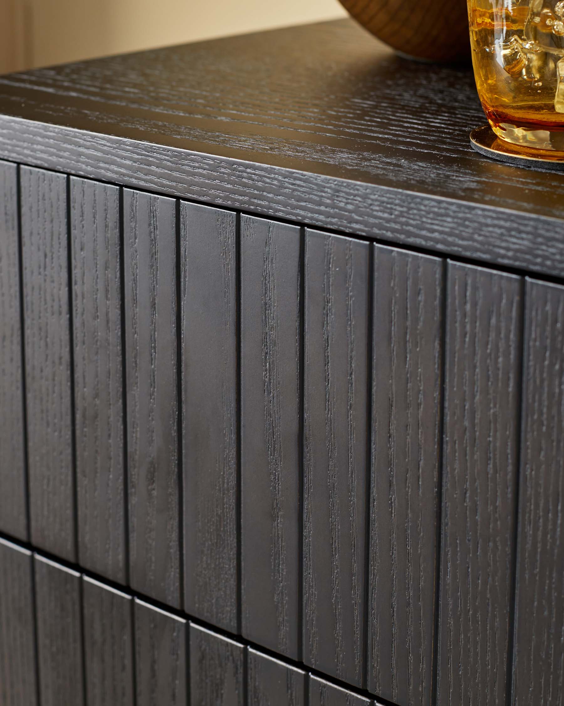 Toronto dark ash 2 drawer bedside table - Image 5