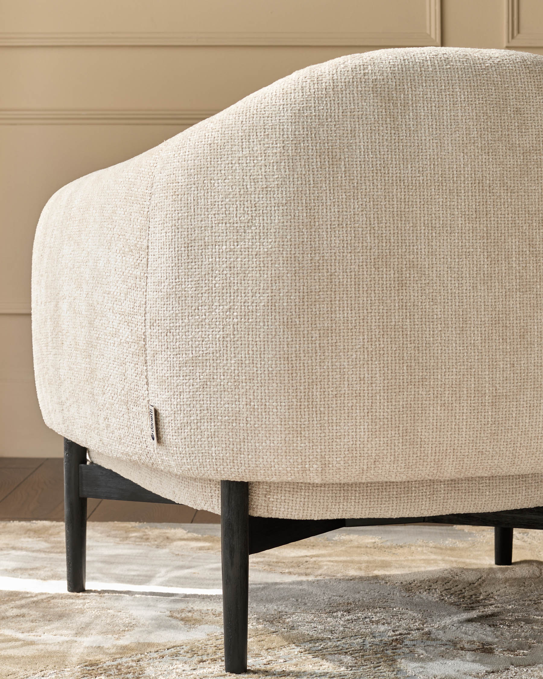 Tristan natural fabric accent chair - Image 7