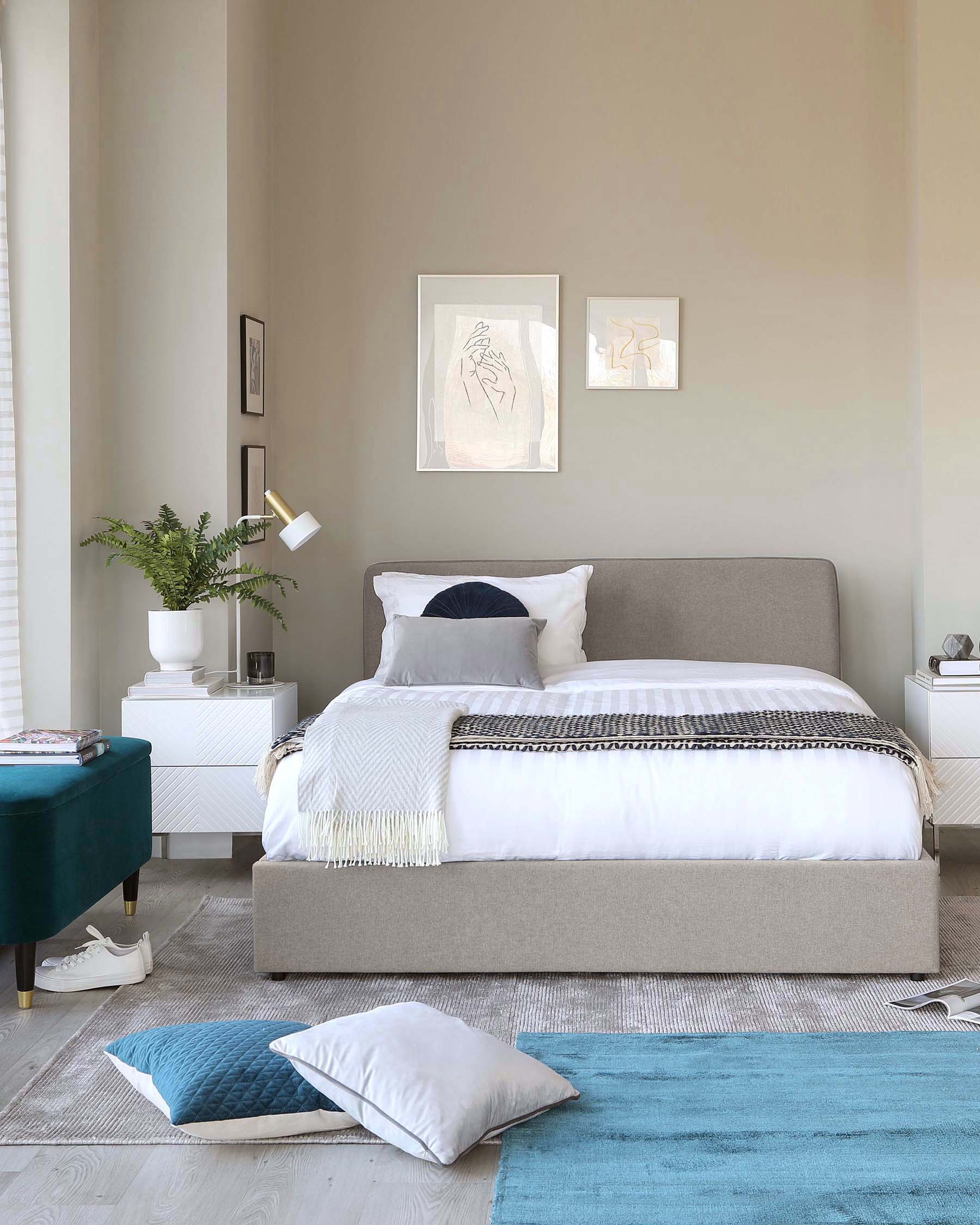 Turin Grey Fabric Double Ottoman Storage Bed - Image 3