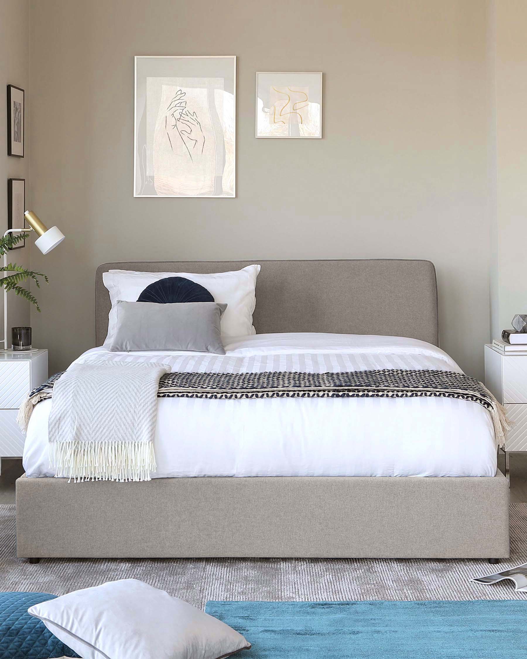 Turin Grey Fabric Double Ottoman Storage Bed - Image 7