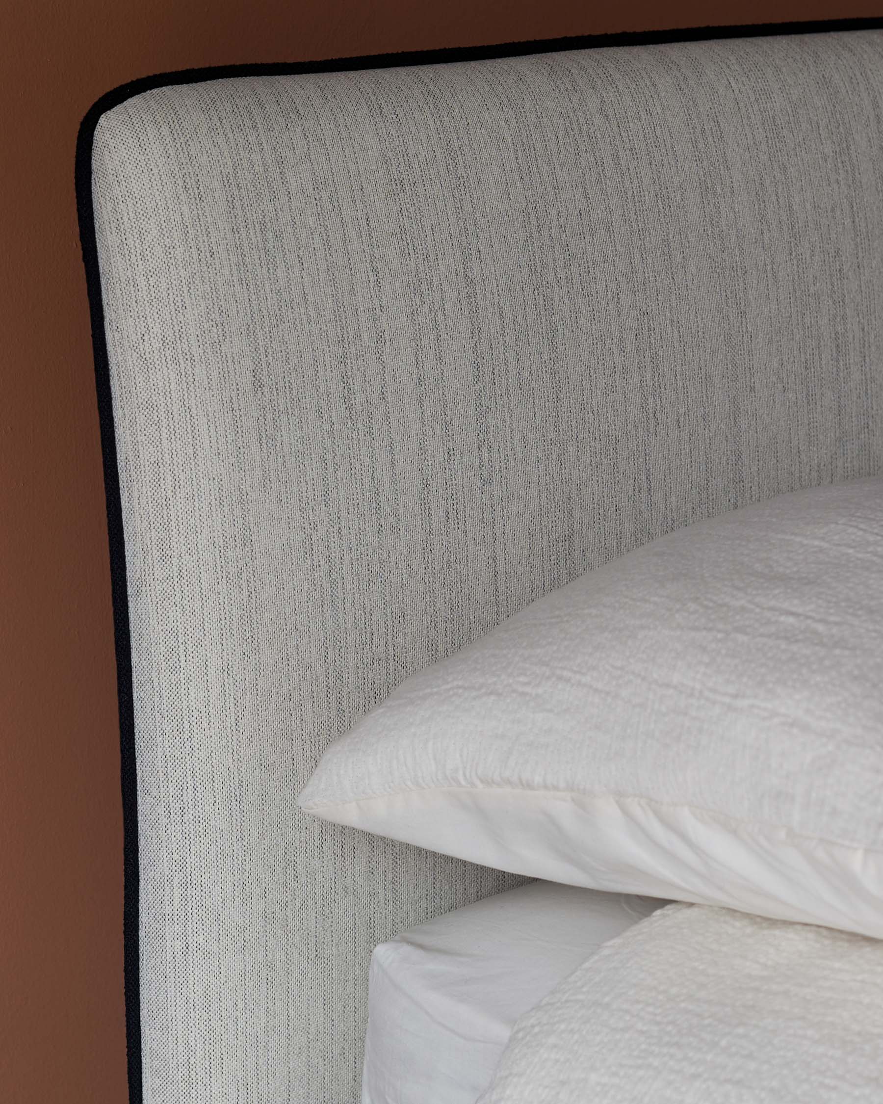 Turin ivory fabric king size ottoman storage bed - Image 4