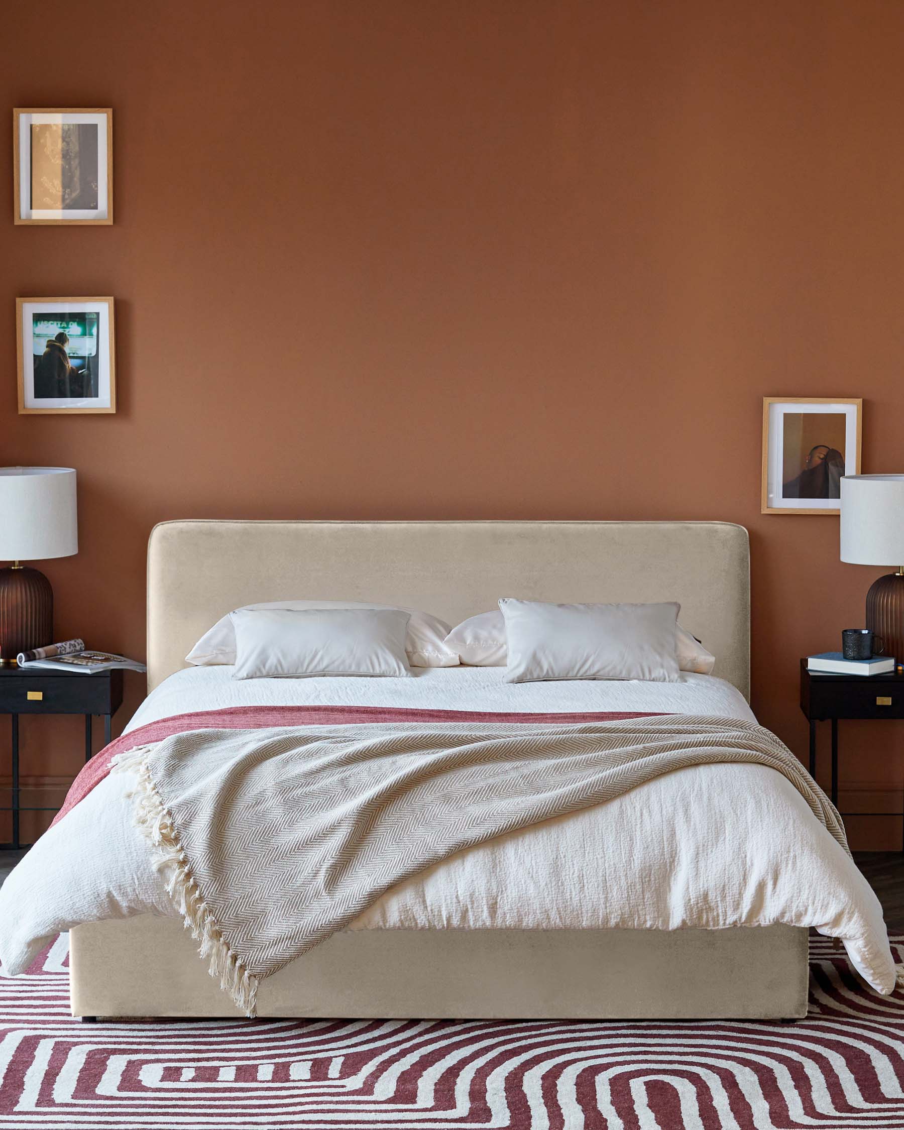 Turin champagne velvet king size ottoman storage bed - Image 3