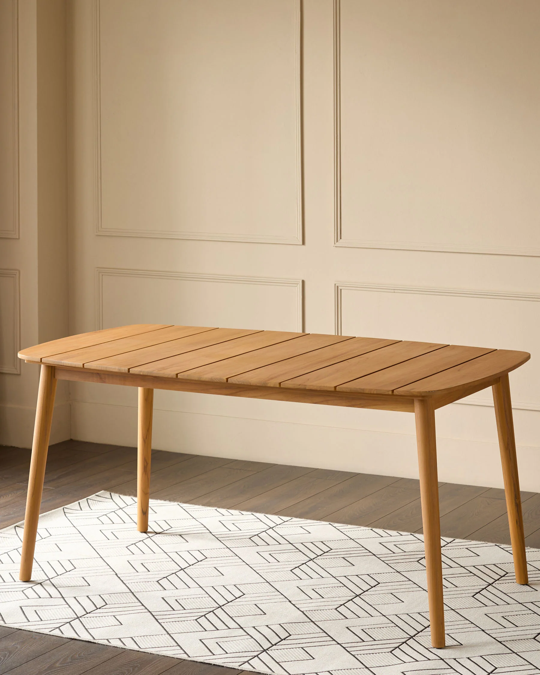Tuscany natural teak wood garden 6 seater dining table