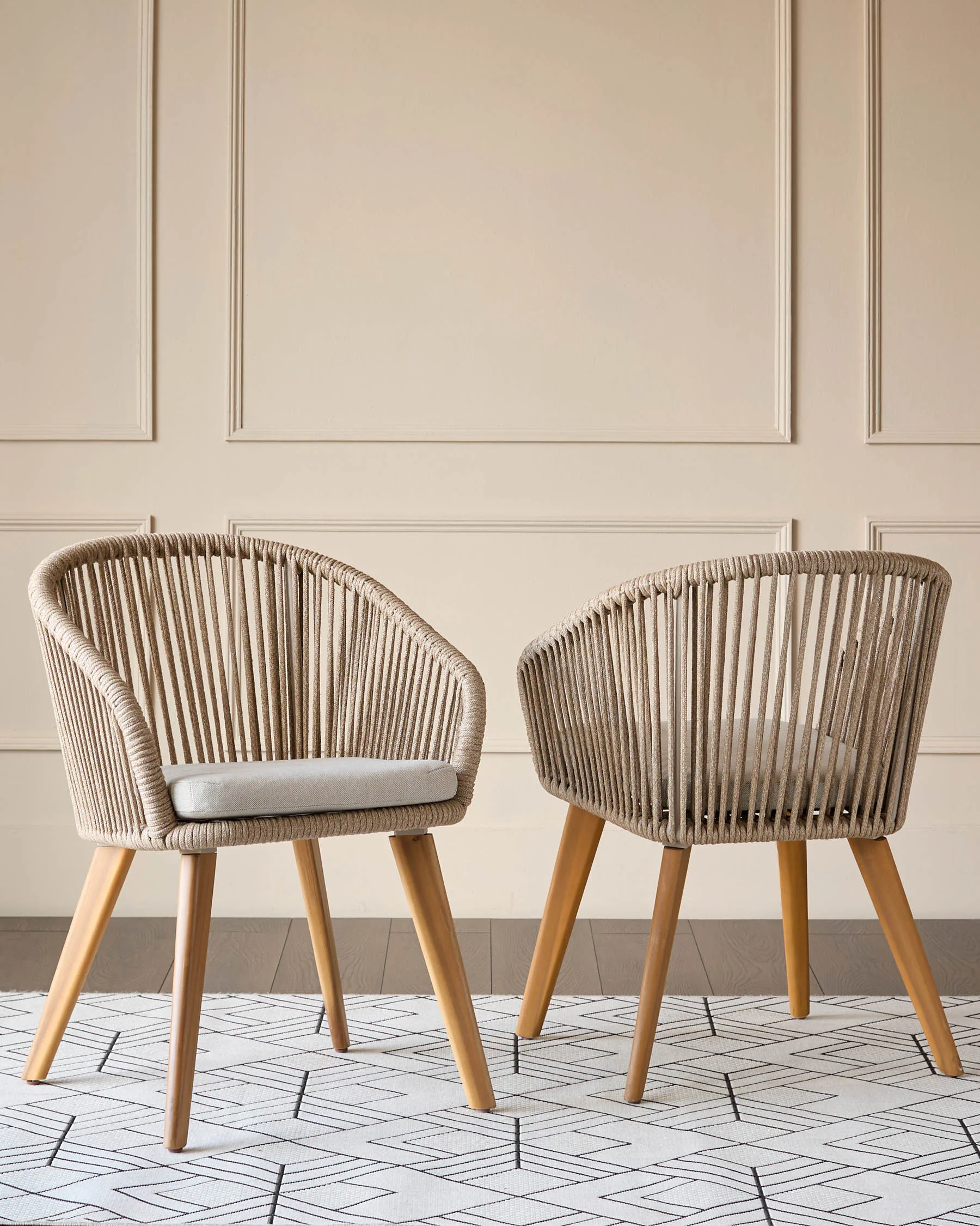 Tuscany natural acacia wood garden dining chair