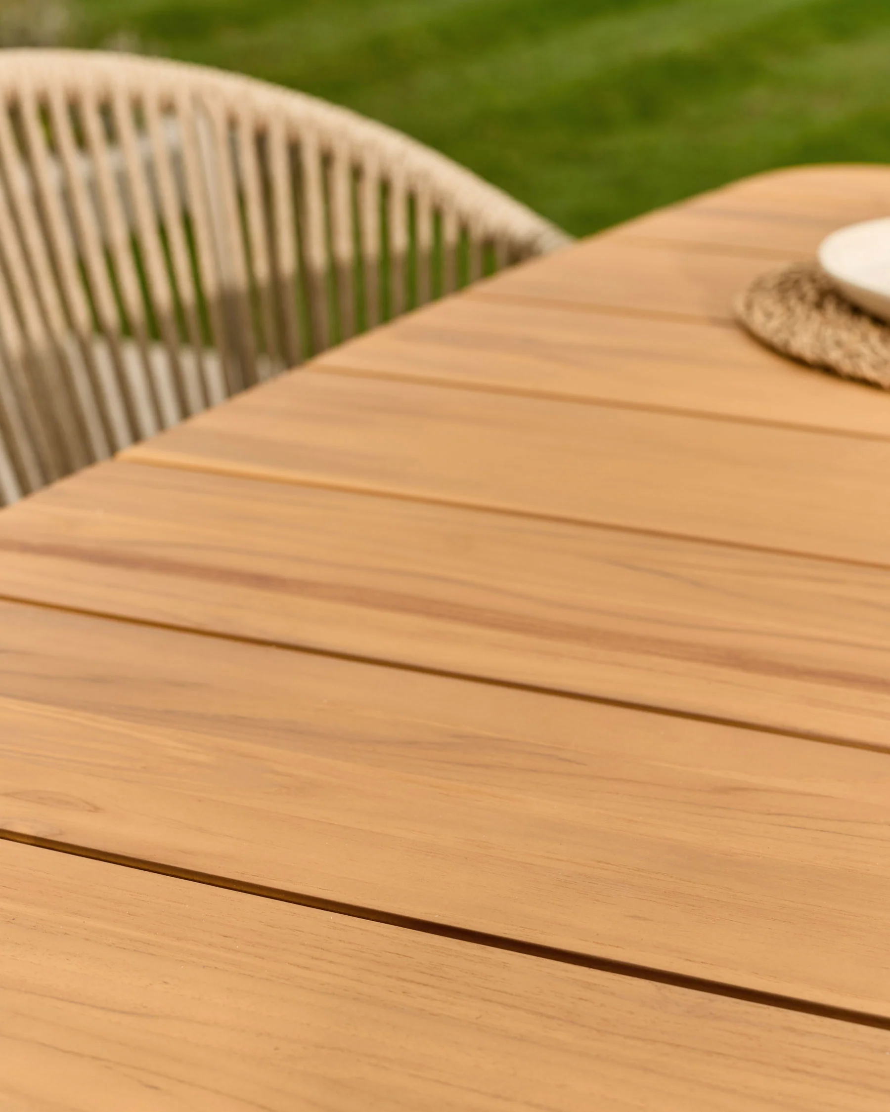 Tuscany teak wood garden 6 seater dining table with 6 Tuscany chairs set - Image 4