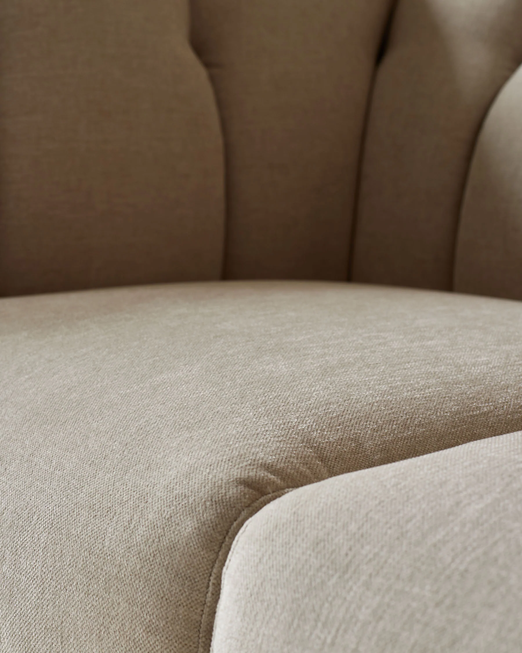 Valentina champagne chenille 2 seater sofa - Image 7