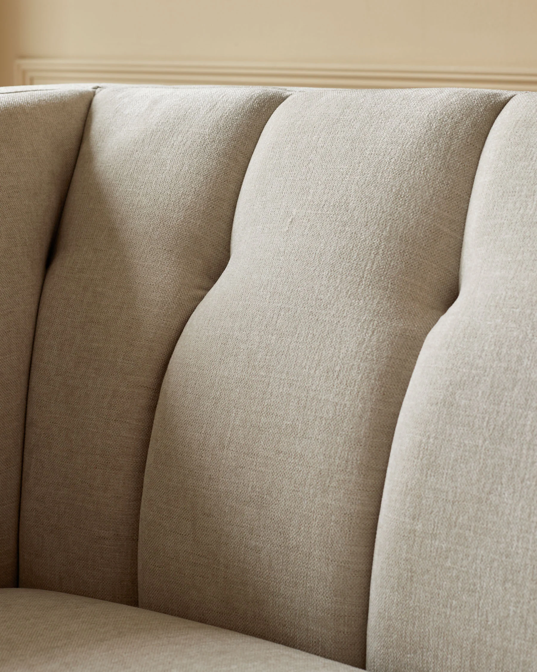Valentina champagne chenille 2 seater sofa - Image 8