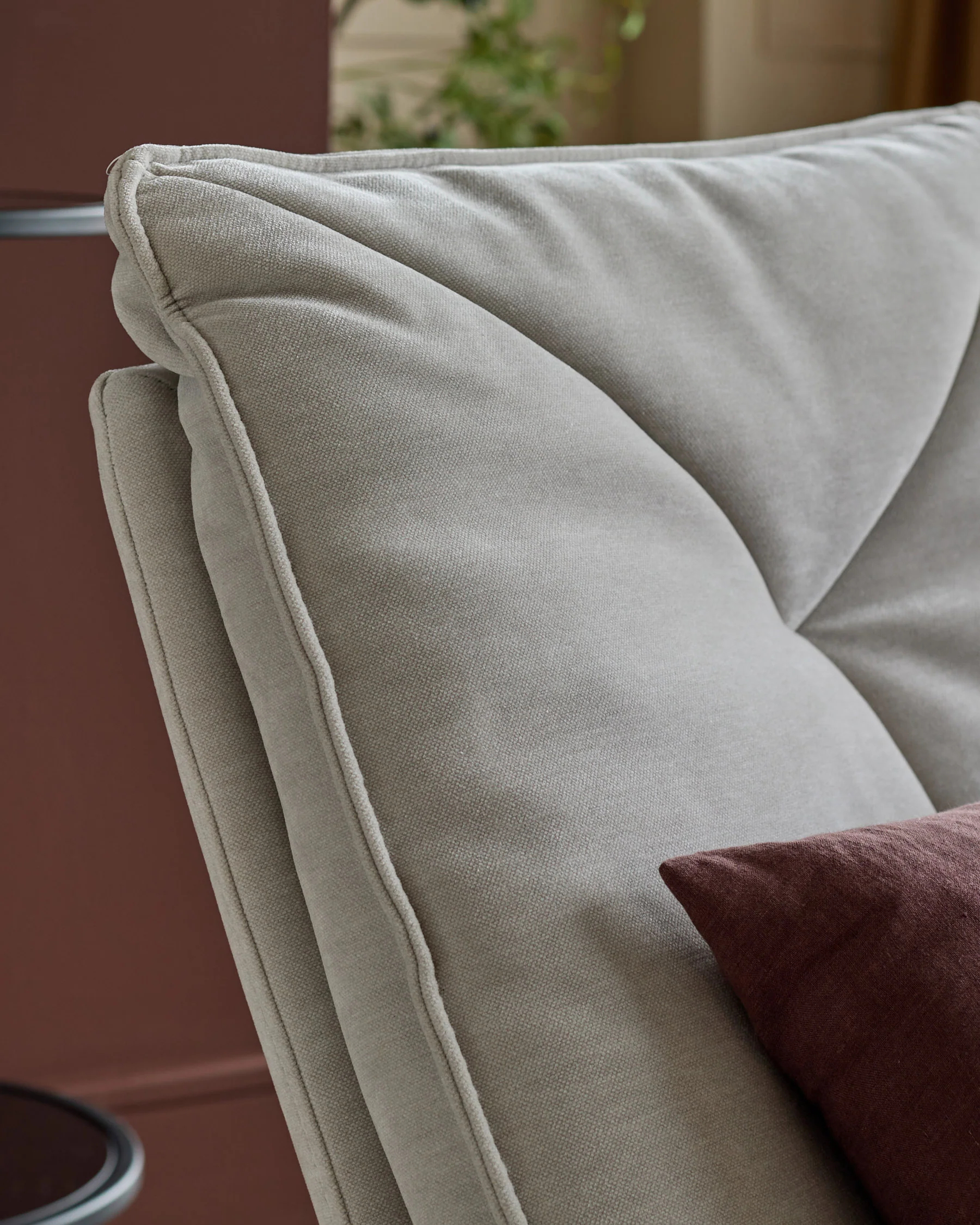 Zia natural grey fabric swivel occasional chair - Image 6