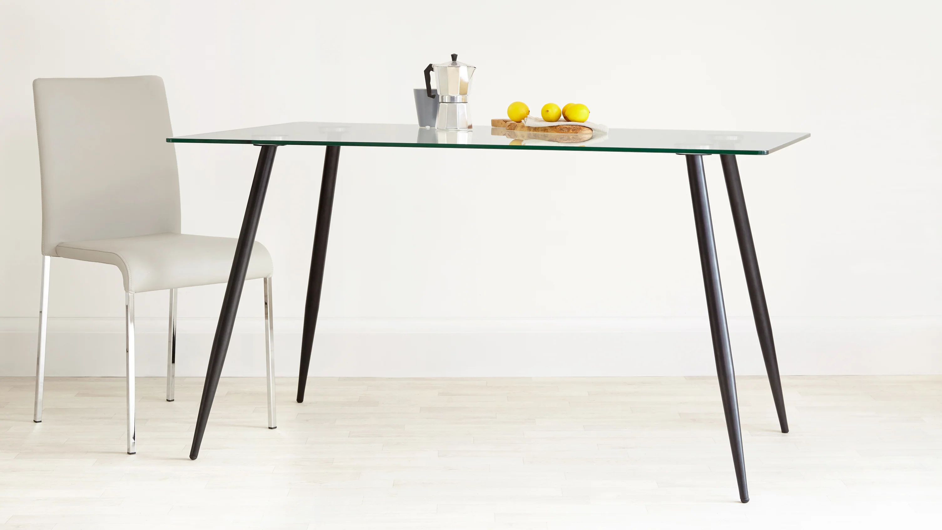 Zilo Black And Glass 6 Seater Dining Table - Image 15