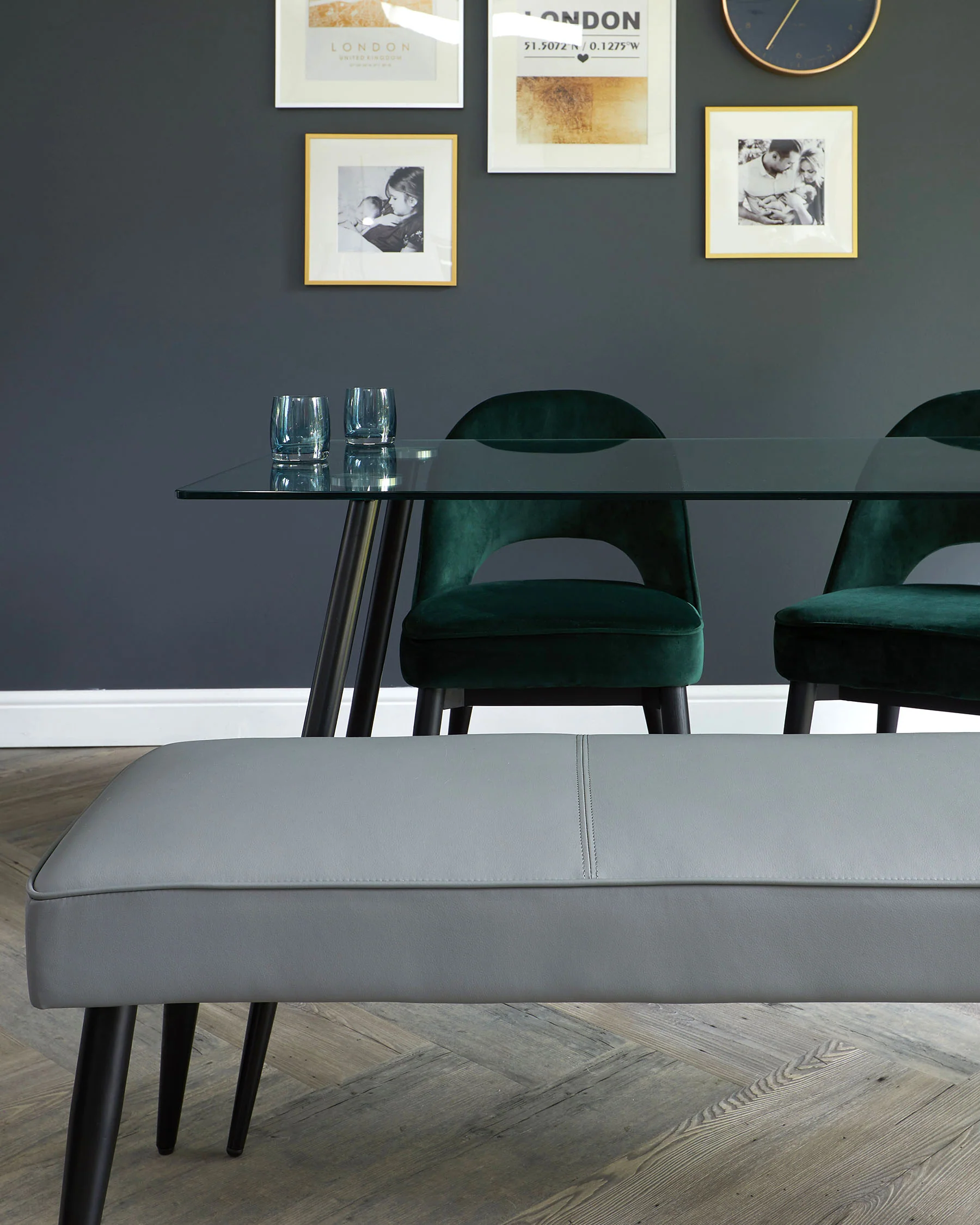 Zilo Black And Glass 6 Seater Dining Table - Image 3