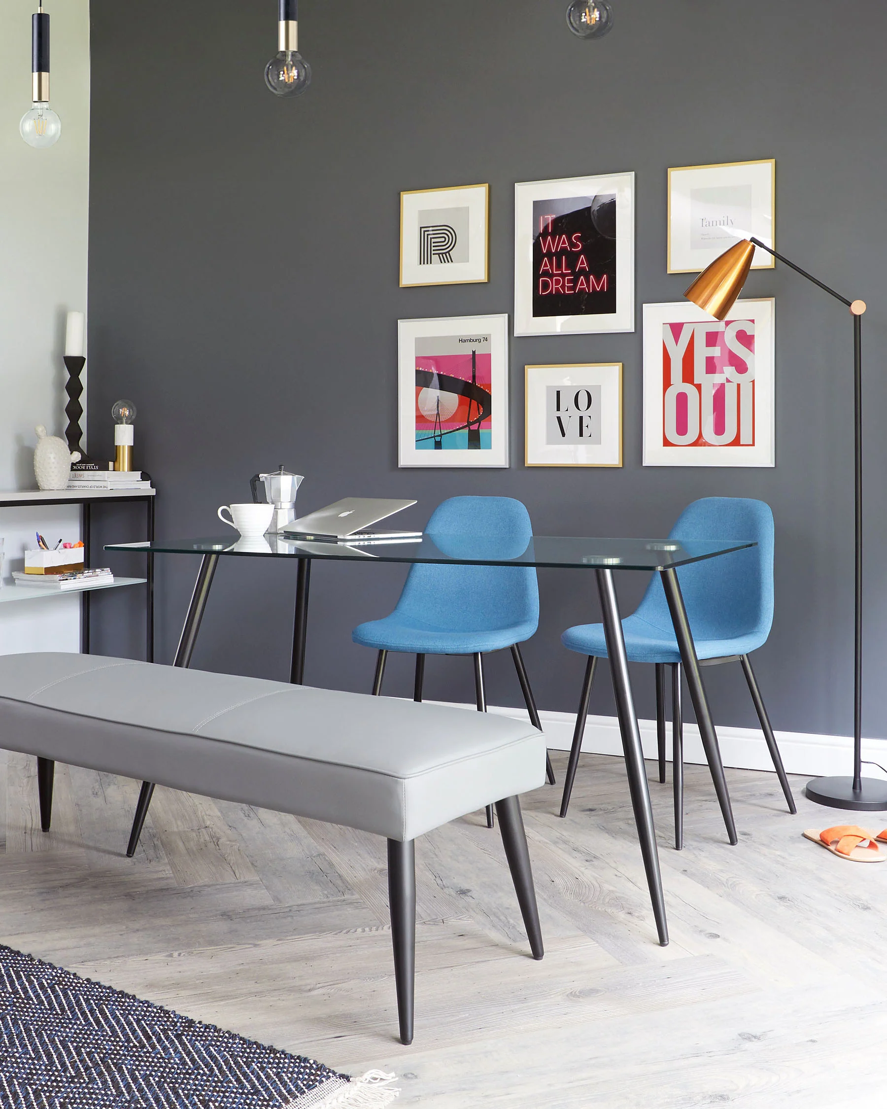 Zilo Black And Glass 6 Seater Dining Table - Image 7