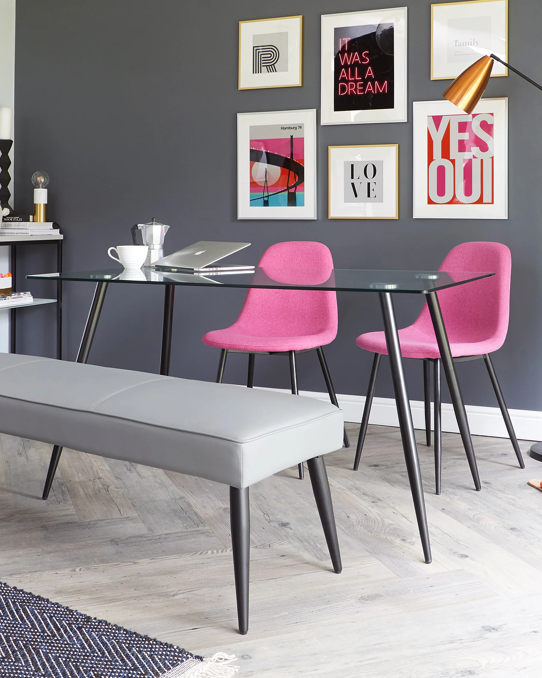 Zilo Black And Glass 6 Seater Dining Table - Image 8