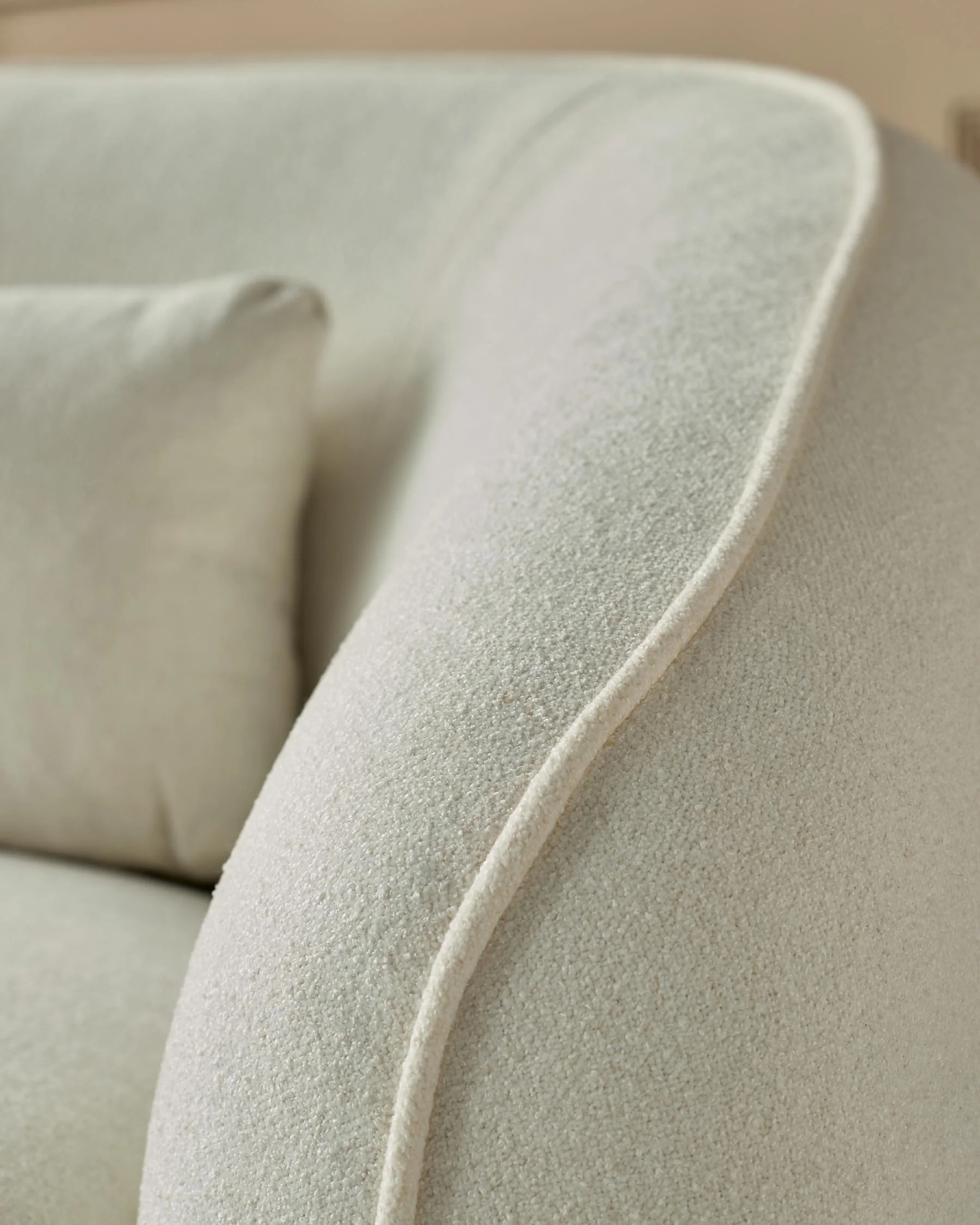 Zoey ivory boucle 2 seater sofa - Image 3