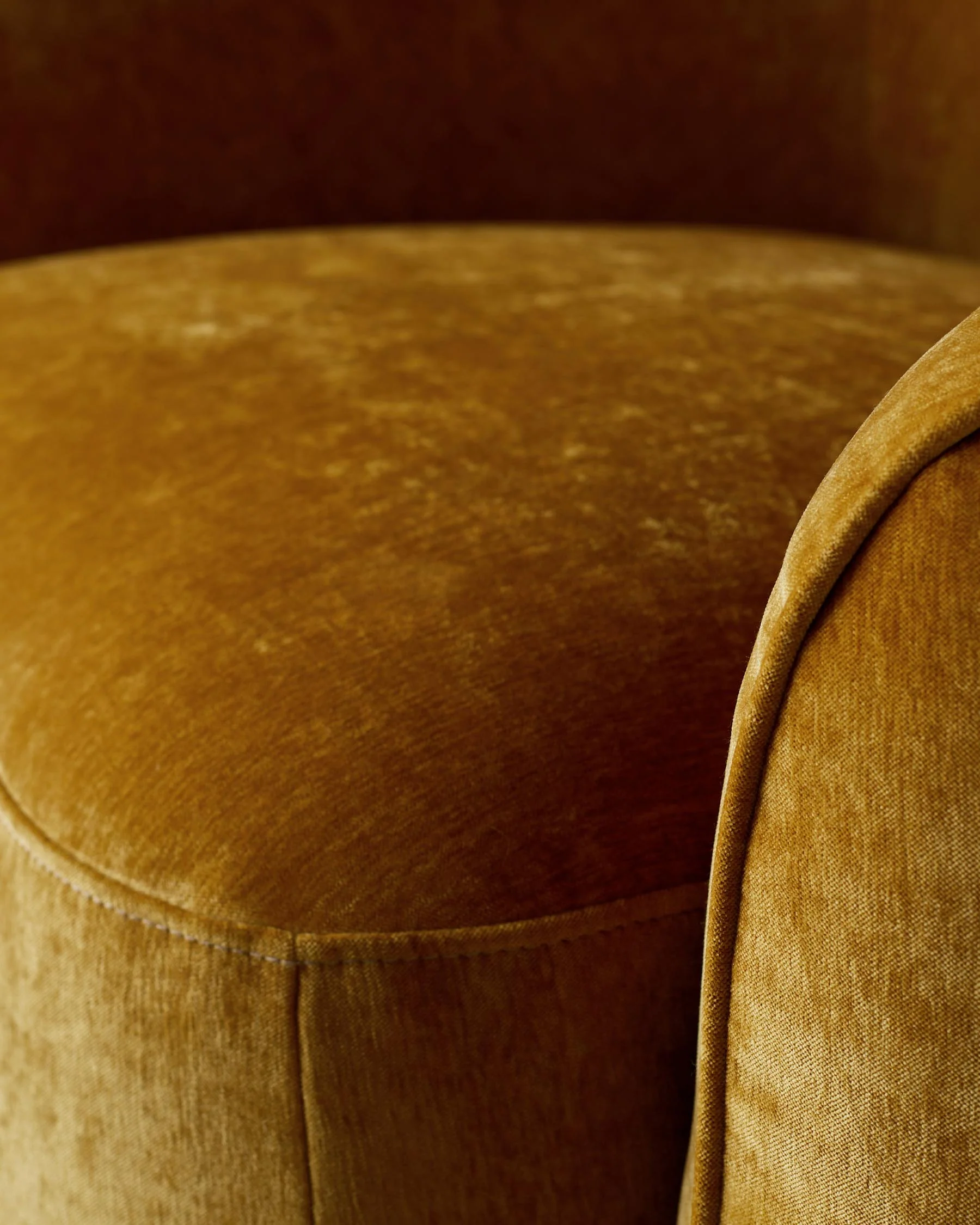 Zoey ochre fabric 2 seater sofa - Image 8